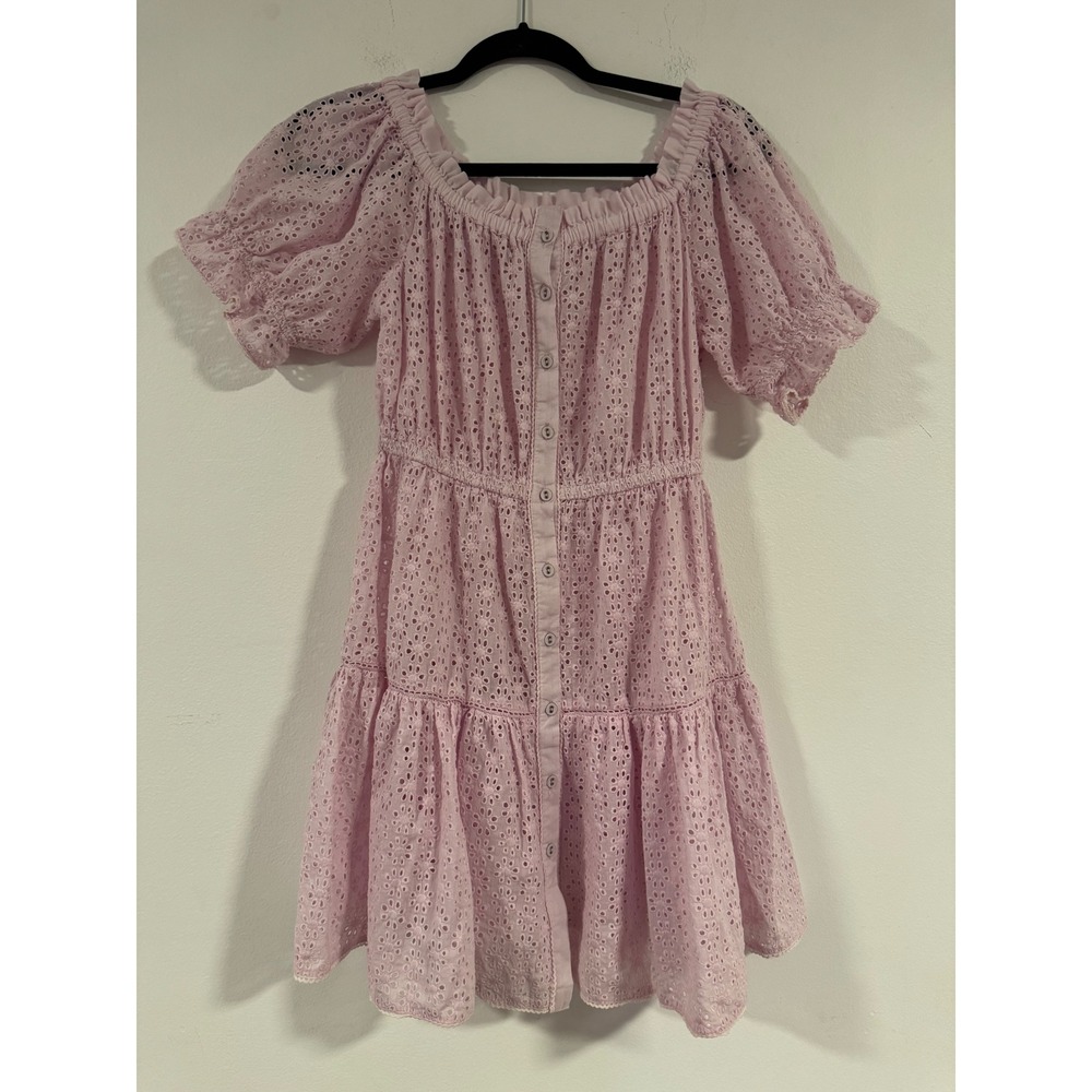 Saint Tropez West Lilac Eyelet Midi Dress